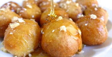 Loukoumades recipe Greek Donuts with Honey and Walnuts scaled