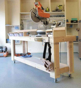 How To Build a Miter Saw Stand 2 Miter Saw Stand DIY by Shanty2Chic Free Plans