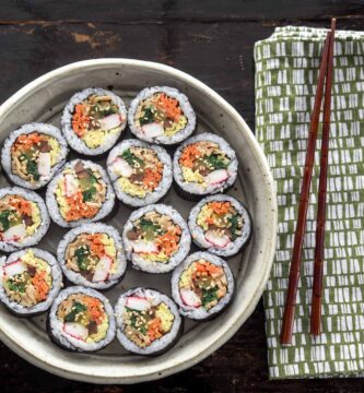 kimbap seaweed rice rolls