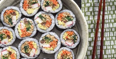 kimbap seaweed rice rolls