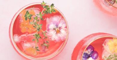 Edible Flower Ice Cubes 8