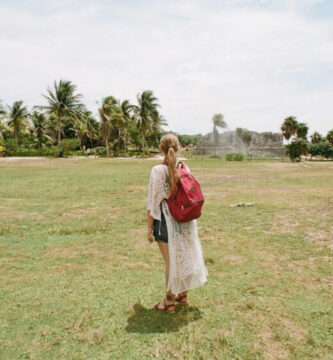 The author Taylor at the Tulum Ruins