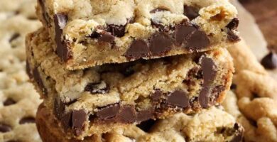 chewy chocolate chip cookie bars AFarmgirlsDabbles AFD 9 s