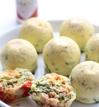 instant pot egg bites with spinach and ham scaled