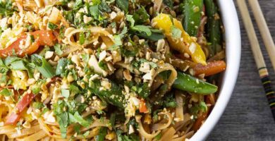 square rice noodle stir fry 5