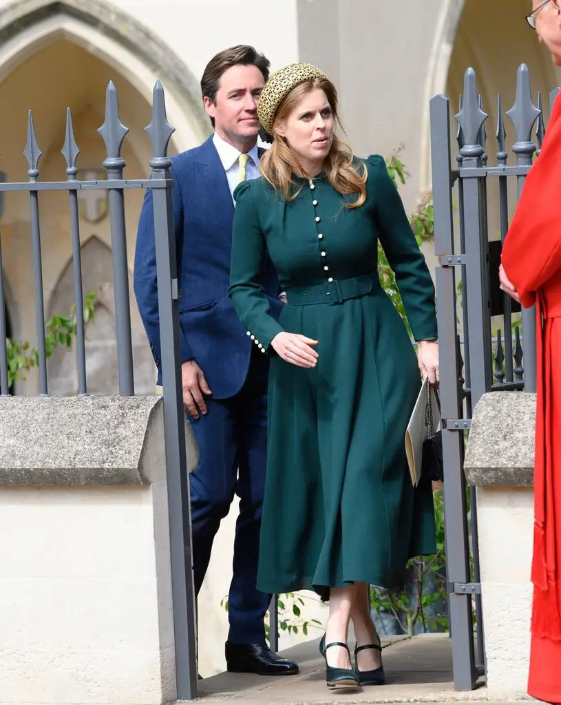 Princess Beatrice and Edoardo Mapelli Mozzi leave the church