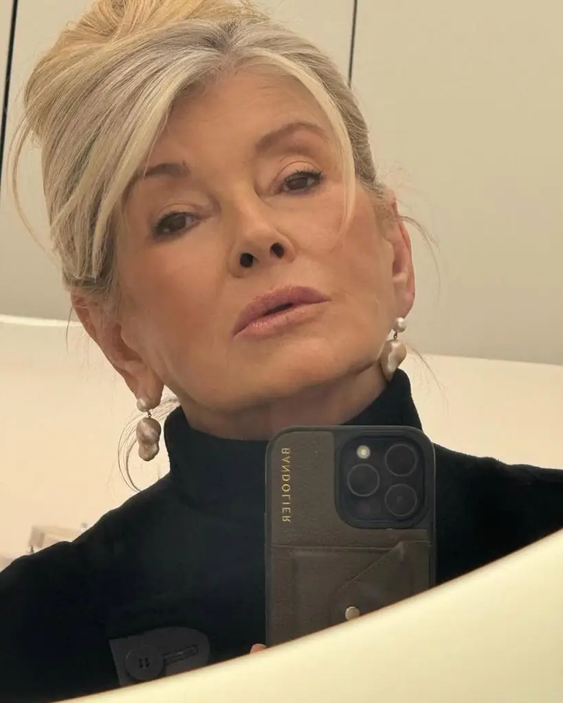 Martha Stewart takes a mirror selfie