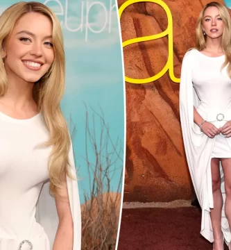 Sydney Sweeney appears angelic in a white bow-tie cape gown on the 'Euphoria' Season 3 premiere 3 Sydney Sweeney looks angelic in a white bow-tie cape dress at the 'Euphoria' Season 3 premiere