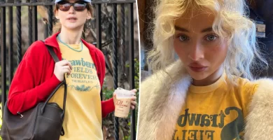 Jennifer Lawrence and Sabrina Carpenter Both Own This $58 Beatles T-Shirt