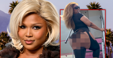 Lizzo bares her butt and twerks on Labubu at Coachella