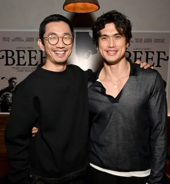 Beef creator Lee Sung Jin and star Charles Melton in season 2