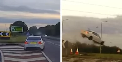 Driver Takes Off, Flips Car In High-Speed ​​Police Chase, Watches Wild Video