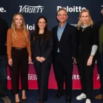 Dwight Caines, Blair Rich, Shauna Spenley, Josh Goldstine, Rebecca Kearey and Matthew Donnelly at Variety 2026 Entertainment Marketing Summit Presented By Deloitte held at The Beverly Hilton on April 22, 2026 in Beverly Hills, California.