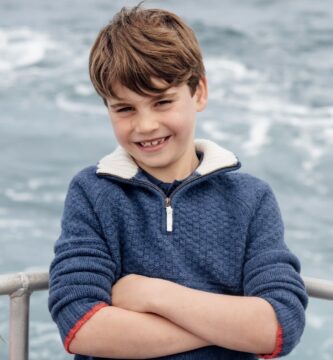 Prince Louis' eighth birthday portrait was taken on a ship off the coast of Cornwall. 3 Prince Louis' eighth birthday portrait was taken on a boat off the coast of Cornwall.