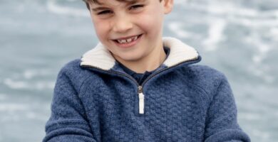 Prince Louis' eighth birthday portrait was taken on a boat off the coast of Cornwall.