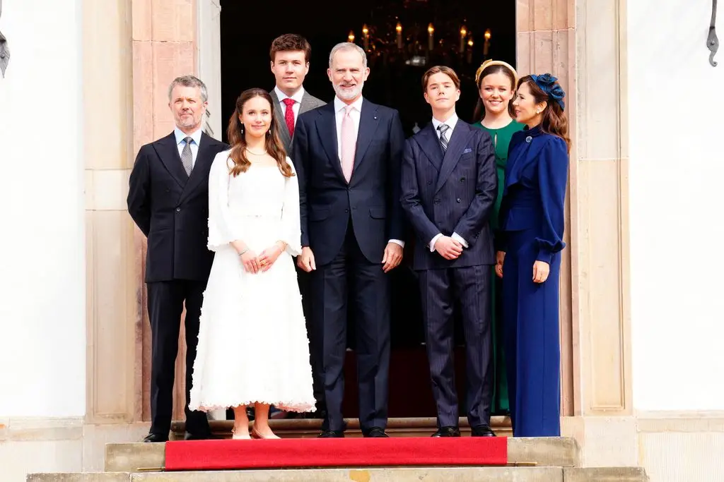 A photo of the Danish royal family at church