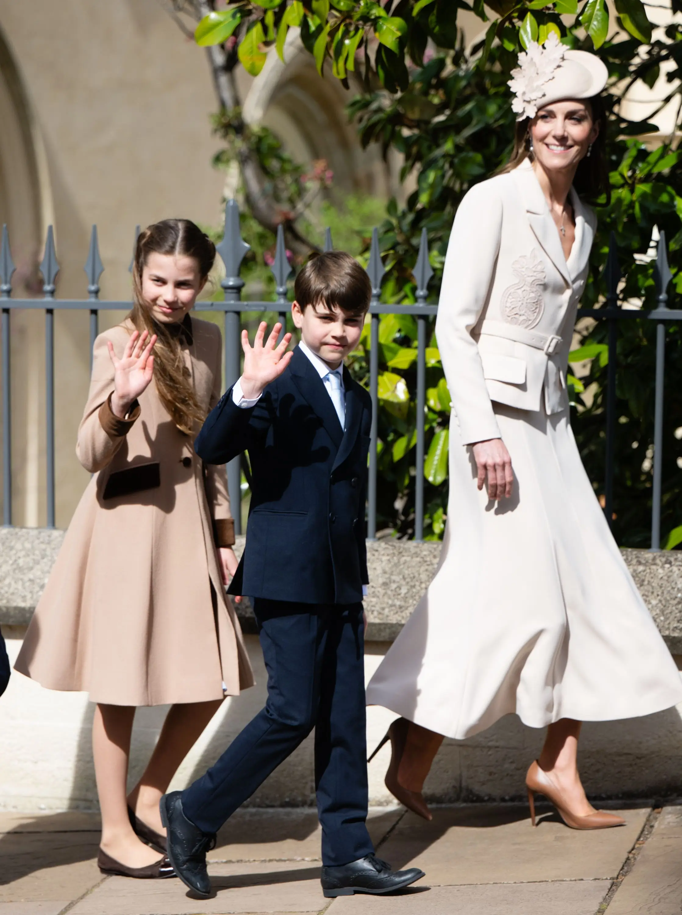 Prince George, Princess Charlotte and Prince Louis are "rising royal stars" and the "crown jewels" of the royal household. 1 Princess Charlotte of Wales, Prince Louis of Wales and Catherine, Princess of Wales attend the 2026 Easter Matins ceremony at St. George's Chapel on April 5, 2026 in Windsor, England.