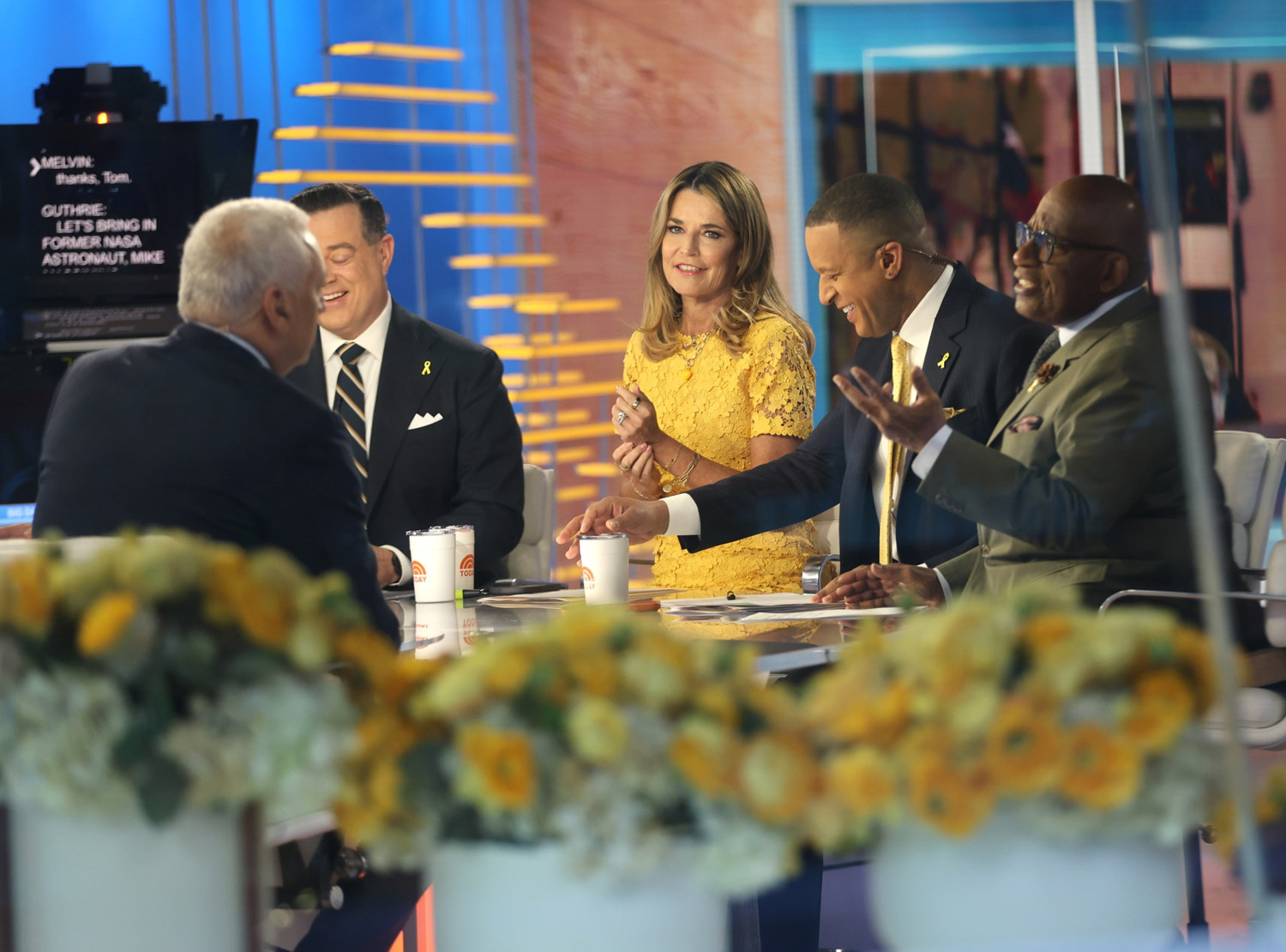 Savannah Guthrie was seen back at work on the 'Today' show in Uptown Manhattan