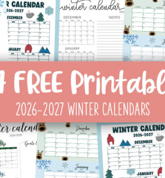 Printable 2026 2027 Winter Calendars Feature Image