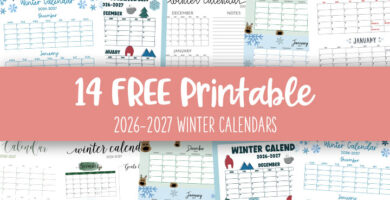 Printable 2026 2027 Winter Calendars Feature Image