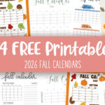Printable 2026 Fall Calendars Feature Image