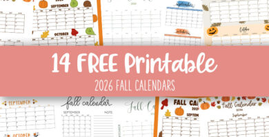 Printable 2026 Fall Calendars Feature Image