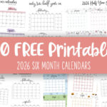 Printable 2026 Six Month Calendars Feature Image