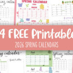 Printable 2026 Spring Calendars Feature Image