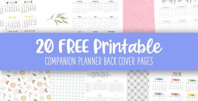 Printable Companion Planner Back Cover Pages Feature Image