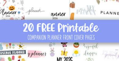 Printable Companion Planner Front Cover Pages Feature Image
