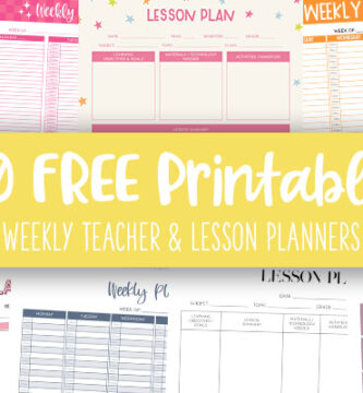 Printable Weekly Teacher and Lesson Planners Feature Image