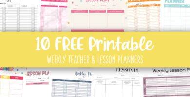 Printable Weekly Teacher and Lesson Planners Feature Image