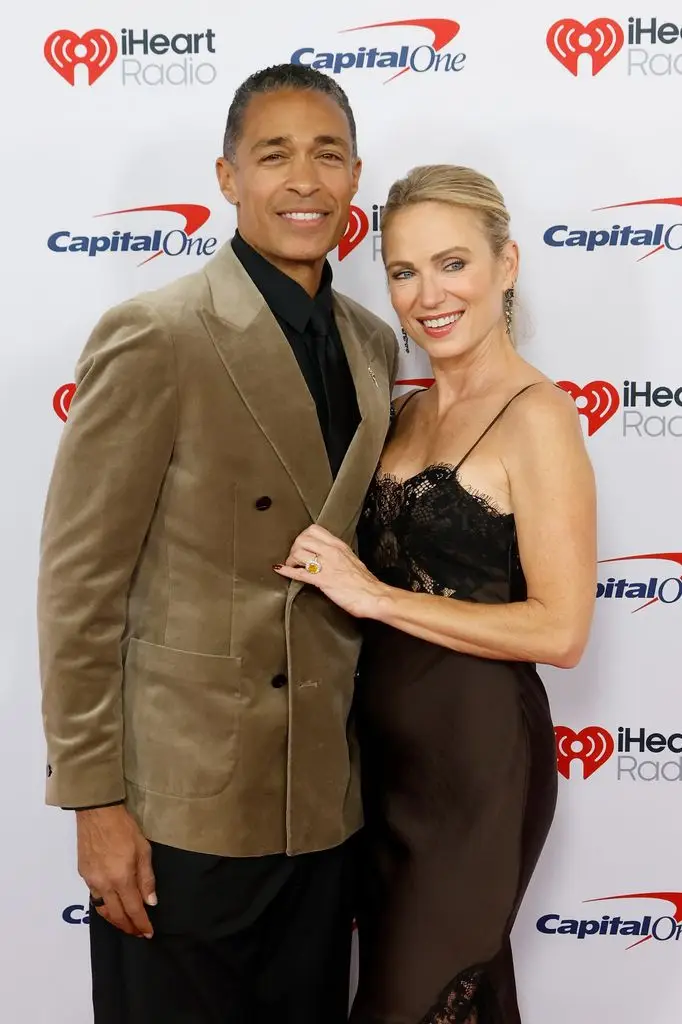 TJ Holmes and Amy Robach attend the Z100 Jingle Ball 2025 at Madison Square Garden on December 12, 2025 in New York City.