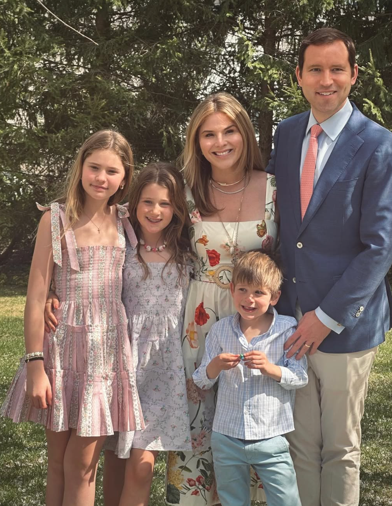 Photo shared by Jenna Bush Hager on April 20, 205 with her husband Henry Hager and their children Mila, Poppy and Hal during their Easter Sunday festivities