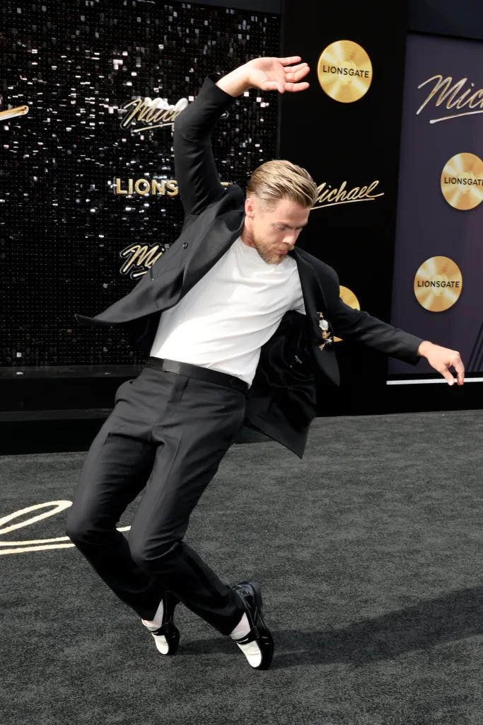Derek Hough attends the "Michael" first