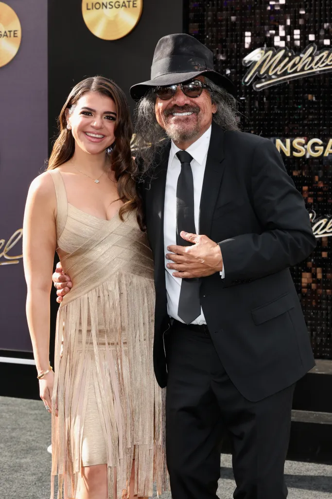 Mayan Lopez and George Lopez attend the "Michael" first