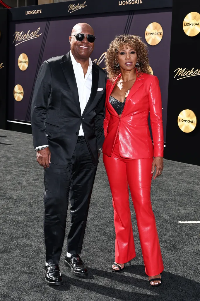 Rodney Peete and Holly Robinson Peete attend the "Michael" first