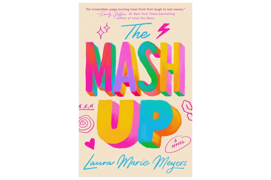 Book cover for "The mixture" by Laura Marie Meyers, with large, colorful capital letters and playful hand-drawn elements.