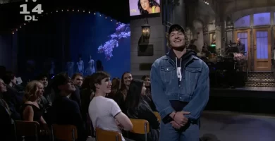Connor Storrie appears on 'SNL' to introduce Olivia Rodrigo's performance