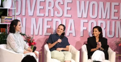 Fernanda Urrejola, Francisca Alegría and Eva Longoria at NALIP Diverse Women In Media Forum 2026 at W Hollywood on May 1, 2026 in Hollywood, California. (Photo by Anna Webber/NALIP)