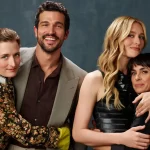 The cast of Love Story (Left to right: Grace Gummer, Paul Anthony Kelly, Sarah Pidgeon and Constance Zimmer)