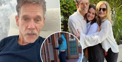 Kevin Bacon attacked by a swarm of bees while hiking