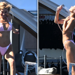 Bella Hadid strips off to tiny pink bikini while on vacation in Cannes