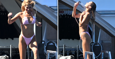 Bella Hadid strips off to tiny pink bikini whereas on trip in Cannes 6 Bella Hadid strips off to tiny pink bikini while on vacation in Cannes