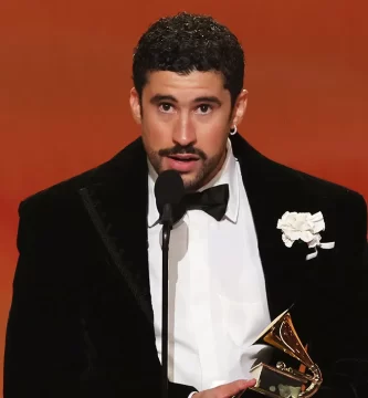 How Dangerous Bunny Impressed Artist Edra Soto's Plastic Chair Artwork 3 Bad Bunny at the 2026 Grammys.