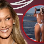 Bella Hadid Wears Tiny White String Swimsuits for Yacht Day in Cannes