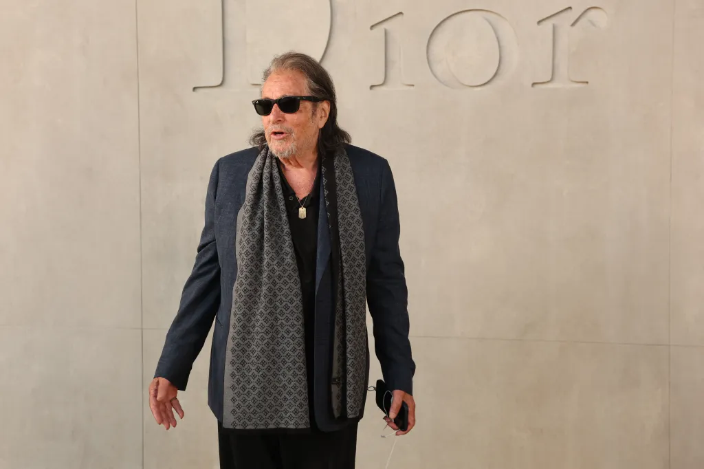 Al Pacino attends the Dior 2027 Cruise collection show at the Los Angeles County Museum of Art