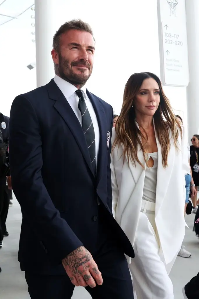 Victoria looked stunning in her white suit