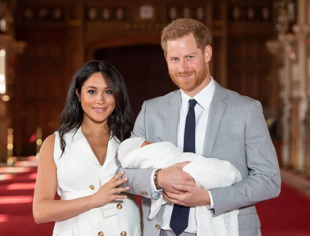 Prince Harry and Meghan Markle's 'foolish superstition' with being pregnant that 'horrified' King Charles' employees 2 Meghan and Harry hold baby Archie