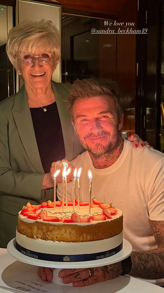 David enjoyed an intimate family dinner